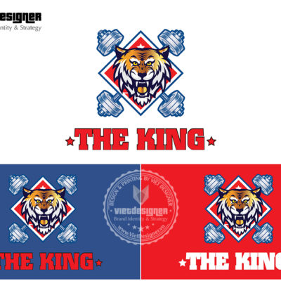 Thiết kế logo phòng tập thể hình THE KING 1